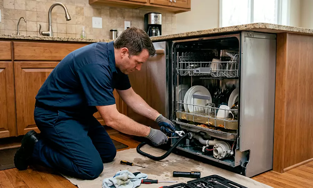 Dishwasher Not Draining Repair in Worcester, MA