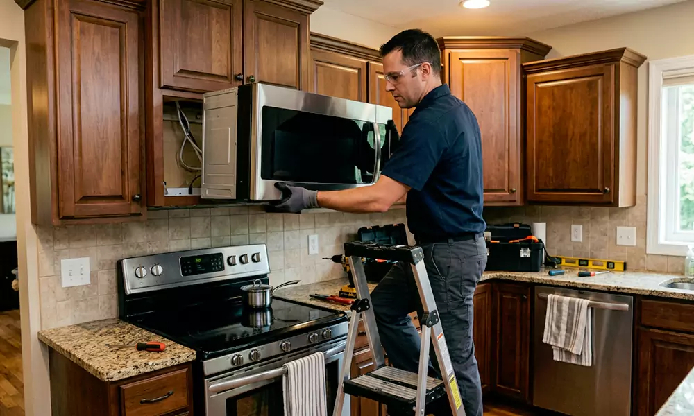 Microwave Installation in Worcester, MA