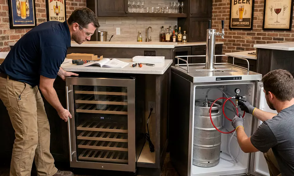 Wine Cooler and Kegerator Installation in Worcester, MA