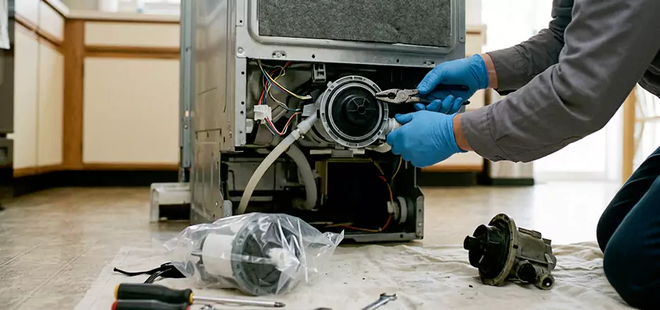 Dishwasher Motor Pump Replacement in Worcester
